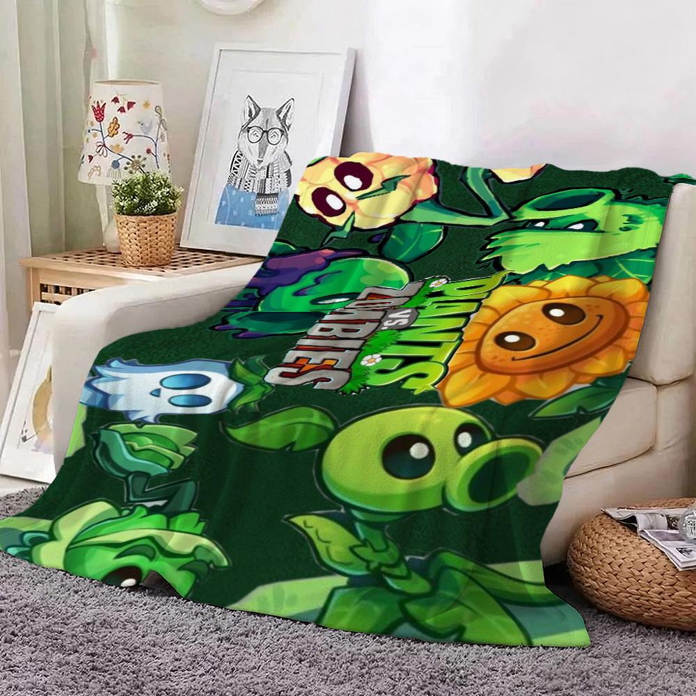 Plants Vs Zombies Game Blanket Sofa Blanket Home Decor Air Conditioning Blanket Nap Blanket Machine Washable