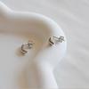 _FF90A Surgical Steel Mini Drop Teardrop Earrings