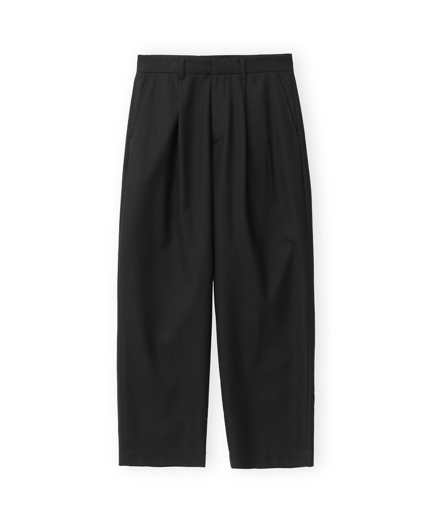 Beulaunyadeu Wool Single-Pleat Trousers, Black