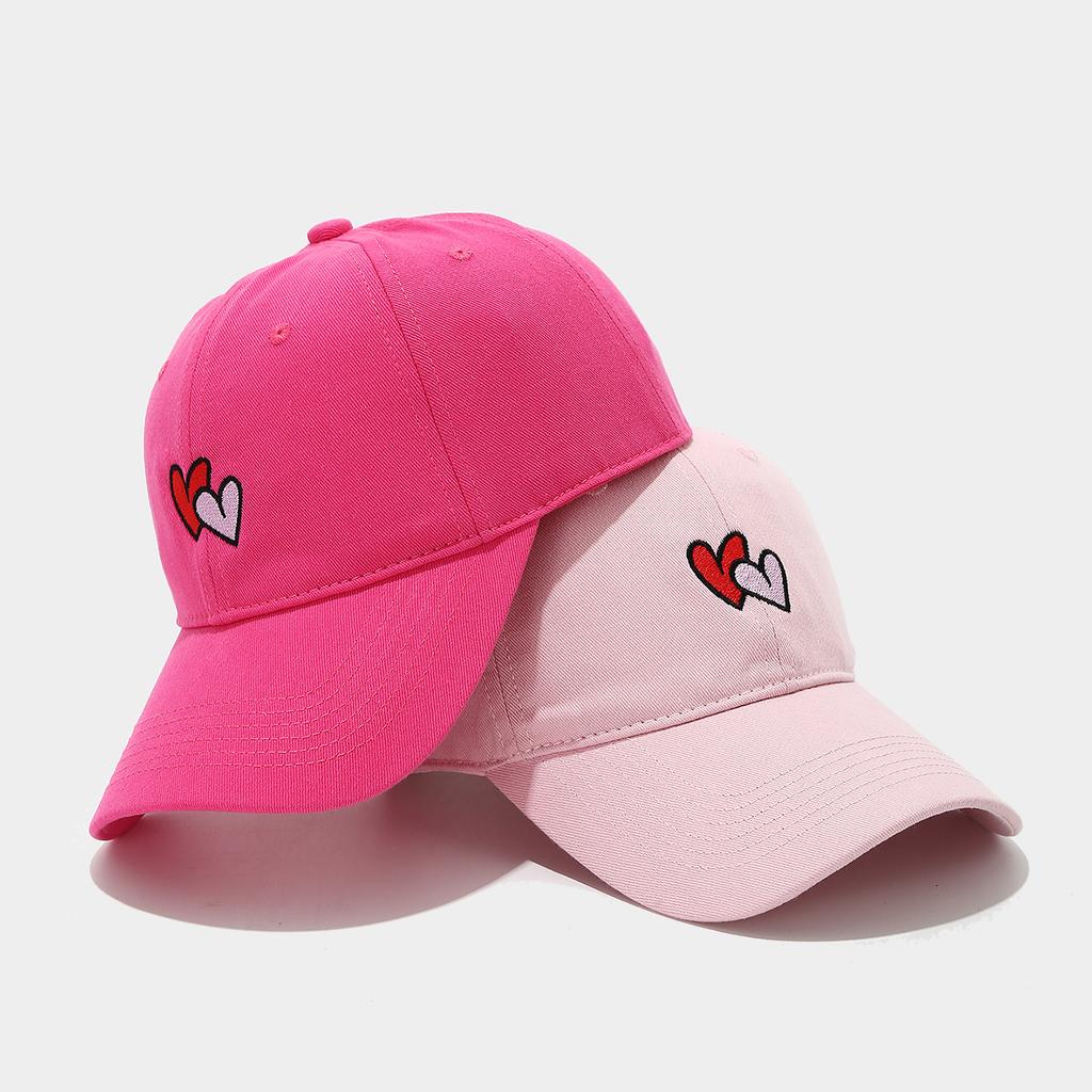 New simple overlapping love embroidery baseball cap couple outdoor sports and leisure versatile sunshade cap
