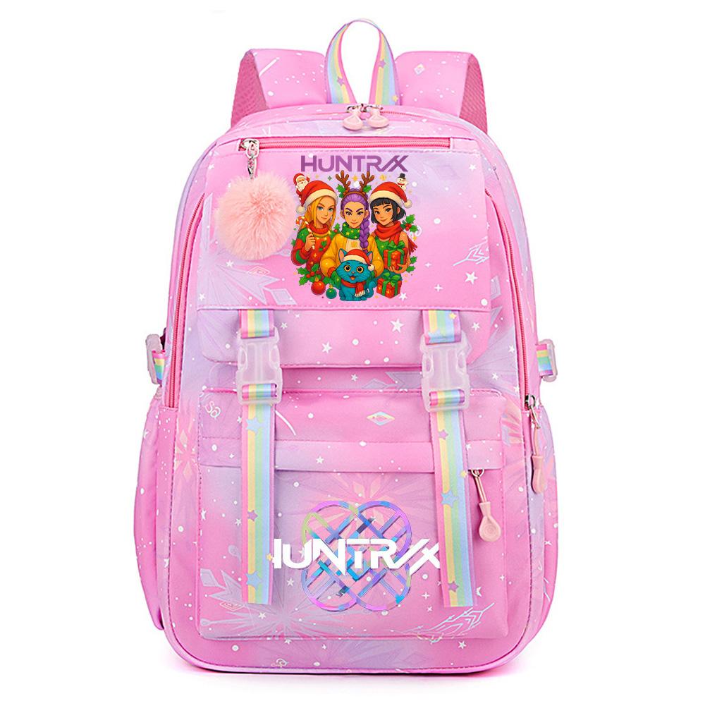 Christmas K-Pop Demon Hunters Printed Large Capacity Waterproof Backpack Teenger Student Girl Boy Schoolbag Bookbag waterproof Travel Bag Mochila