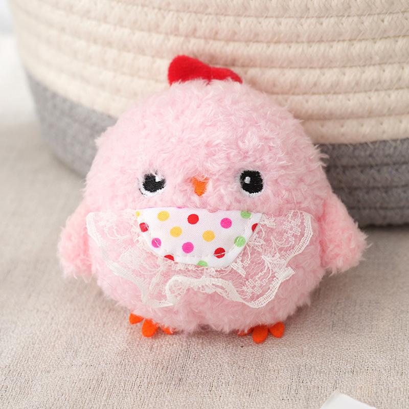 Chicken Cartoon Theme Plush Toy Backpack Pendant Cute Keyring Decoration Gift