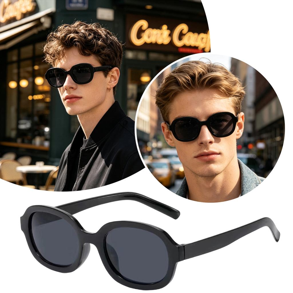 Retro Hip Hop Sunglasses for Women Men - Trendy Korean Fashion Shades with Sun