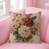 Vintage Floral Art Flower Pillowcase Toon Gift Cushion Cover Bedroom Home Sofa Chair Seat Decor Pillow Case