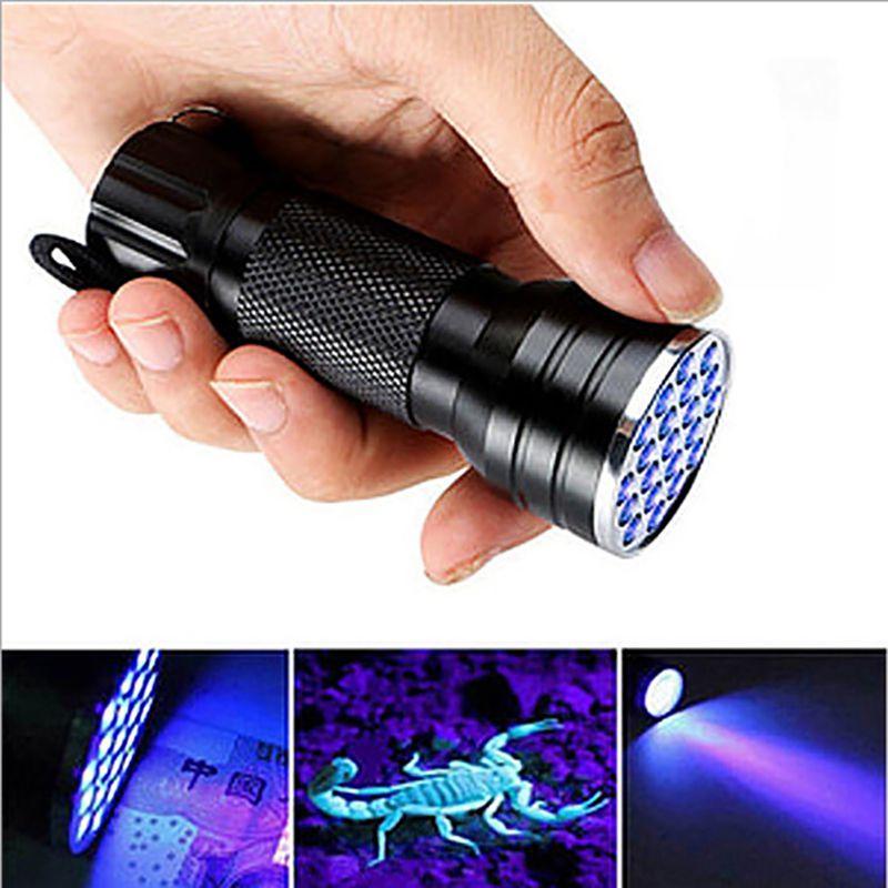 Compact Uv Flashlight With 21 Ultraviolet Leds For Pet Urine Stains Detection And More