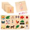 Wooden Natural Scien Puzzle Montessori Toys Animals/Plants/Insects/Fruits/Human Organ Structure Educational Toys For Children