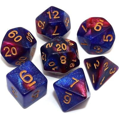 Mix Red DND Glitter Dice Set for Dungeon and Dragons Warhammer D&D RPG Role Playing Games Board Game Polyhedral Dice