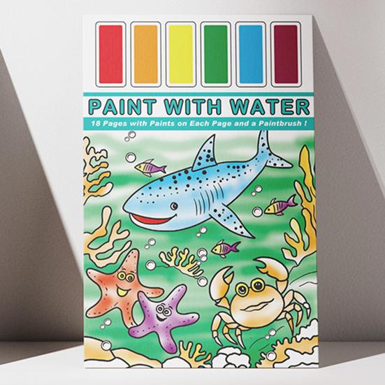 

Yousheng Mini Watercolor Paint Pad 18 страниц Ocean World Взрослые Дети Обучающая Раскраска Рабочая Тетрадь Книга для Рисования Sets