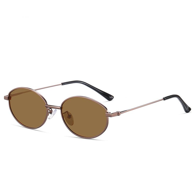 Unisex Fashion Steampunk Small Frame Metal Oval Sunglasses Sun Glasses Men's Shades Polarized Mirror Glasses Sunglasses