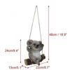 Statua da Giardino Orso Koala in Resina Statuetta Decorativa Scultura Appesa Animale Ornamento Paesaggistico Esterno per Cortile Prato Patio