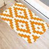 Fashion Orange Geometric Pattern Entrance Door Mat Bathroom Kitchen Anti-Slip Floor  Indoor Room Home Decor Non-Slip Rug