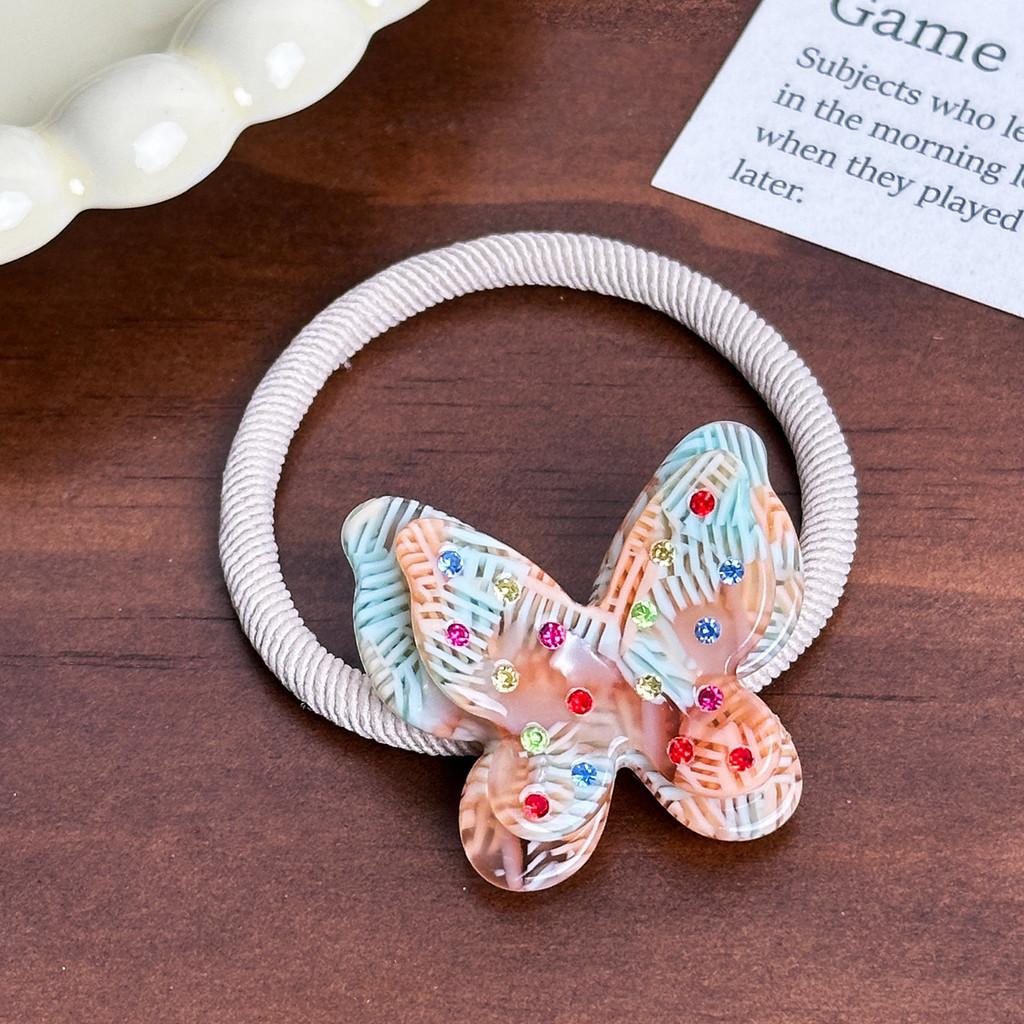 Cute Butterfly Hair Clip With Sparkling Rhinestones For Stylish High Ponytails