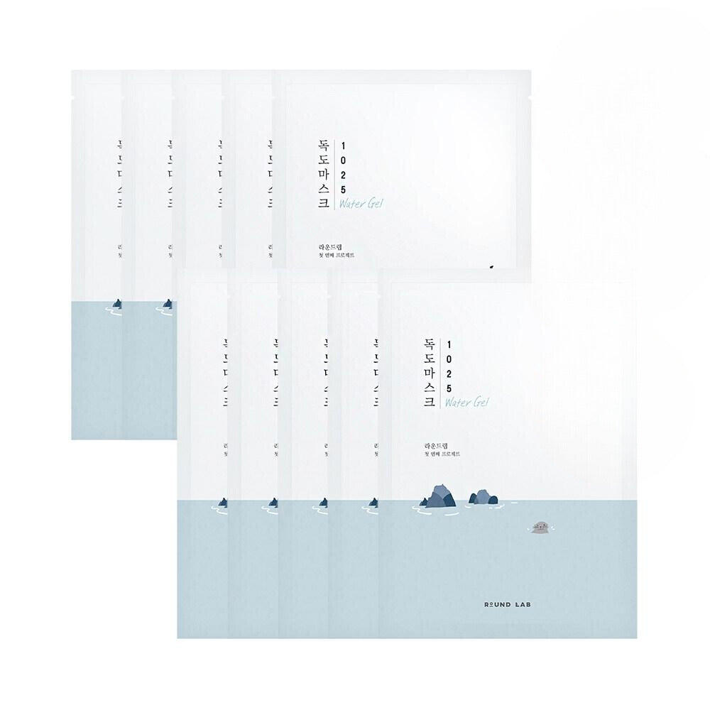 ROUND LAB 1025 Dokdo увлажняющая листовая маска с водным гелем, 10 шт.