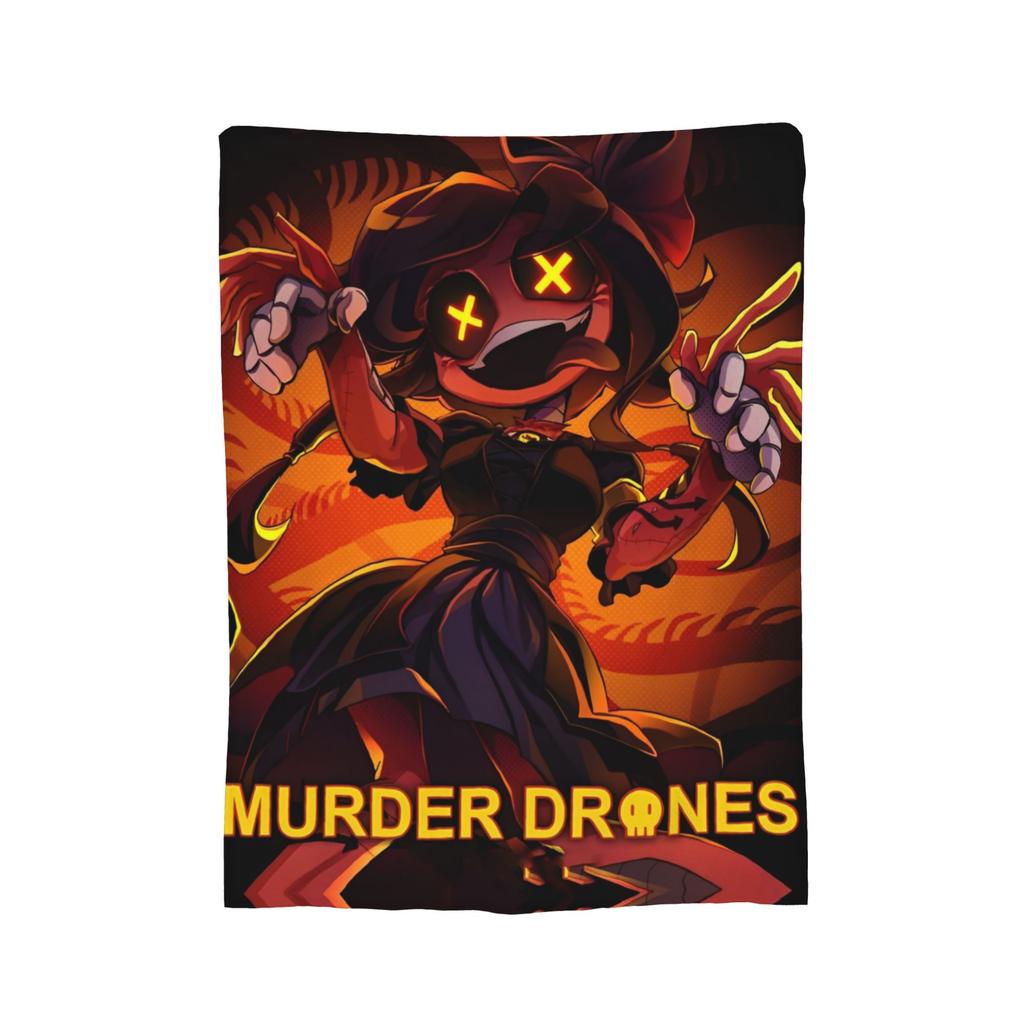 Murder Drones N and Uzi Flannel Throw Blanket  Blanket for Bedding Car Lightweight Plush Thin Quilt,