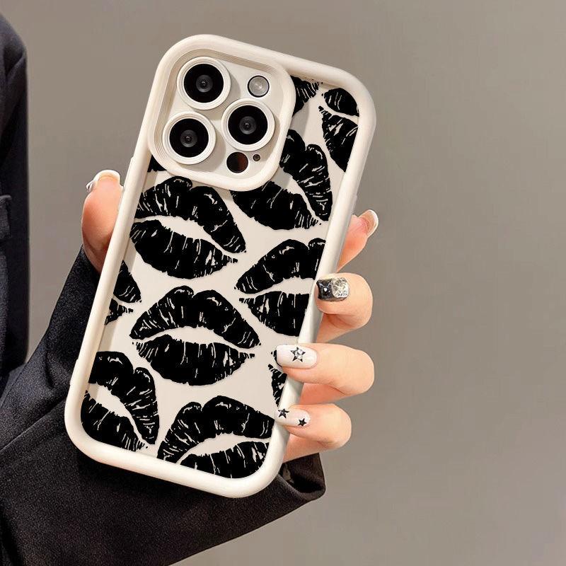 Sexy lip print for iPhone17promax mobile phone case 15/14 premium 13 factory 12/11 Europe and America
