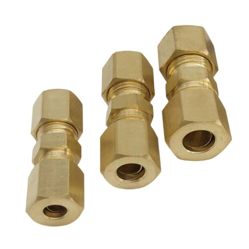 High Pressure Brass Pipe Joint 3/16 Size Tool Free Installation For Home Plumbing Maintenance