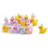 50 Pcs Diy Resin Duck Pendant Cute Animal Charms for Necklace Bracelet and Keychain Couple Family Keychain Pendant