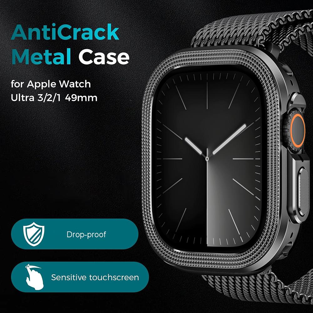 Luxury Alloy Case for Apple Watch Ultra 3 49mm Watchcase for Iwatch ULTRA 3 2 1 49MM Shell Hard Metal Bumper Protect Accessories
