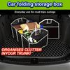 Składany Organizer Samochodowy Przenośny Torba do Przechowywania o Dużej Pojemności Z 3 Przegrodami, Wersja Uniwersalna Odpowiednia do SUV-ów, Sedanów, Ciężarówek