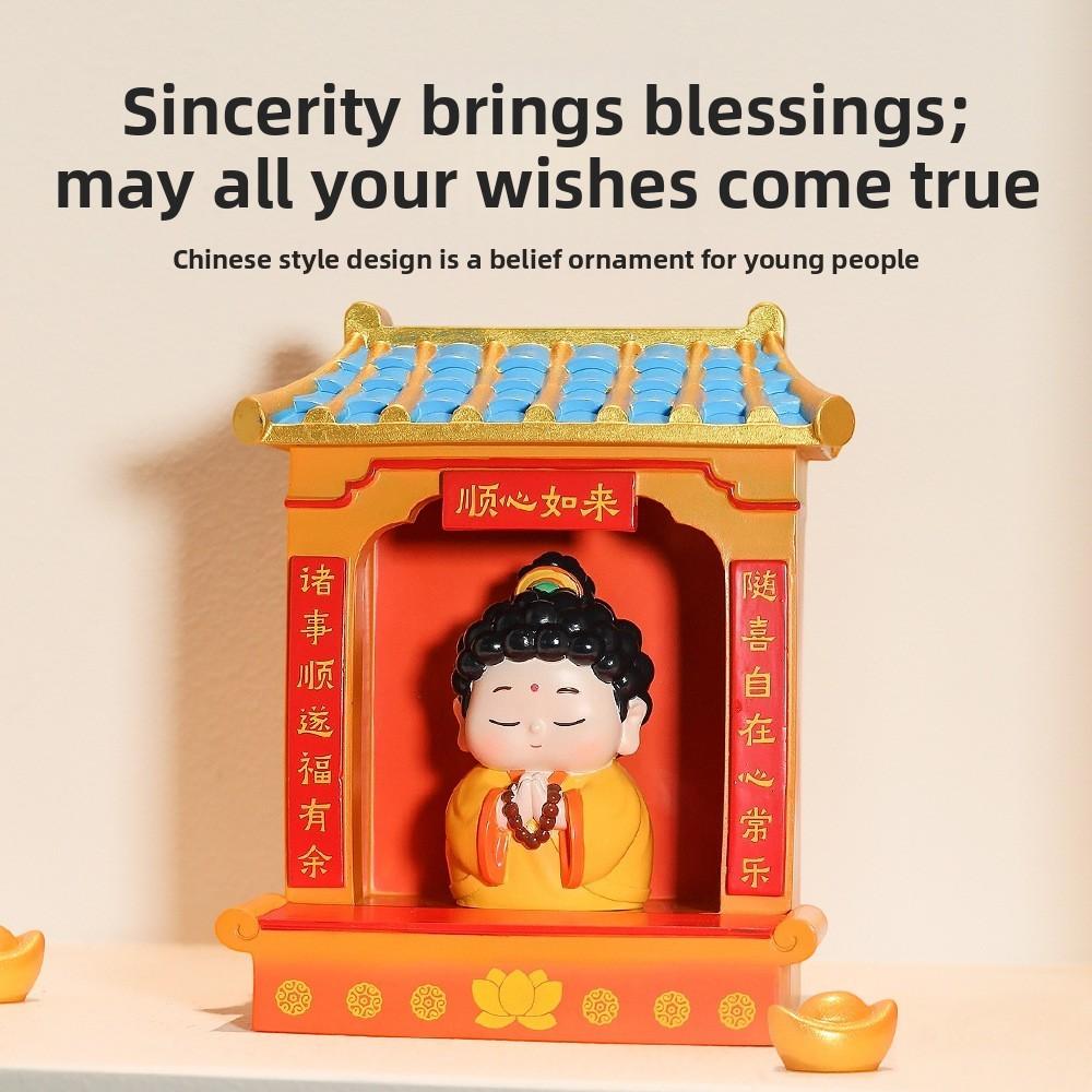 Feng Shui Harz Gott des Reichtums Schrein Mit Traditioneller Chinesischer Dekoration Für Zuhause Büro Geschenk