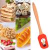 Silicone Spatula Wooden Handle Silicone Scraper Integrated Scraper With Wooden Handle Christmas Kitchen Utensils Holiday Cute