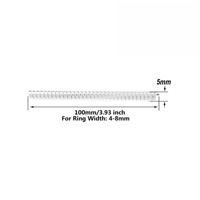 

Spiral Based Ring Size Adjuster Transparent Ring Fixed Reducer Anti Lost Tightener Finger Ring Size Resizer Jewelry Guard