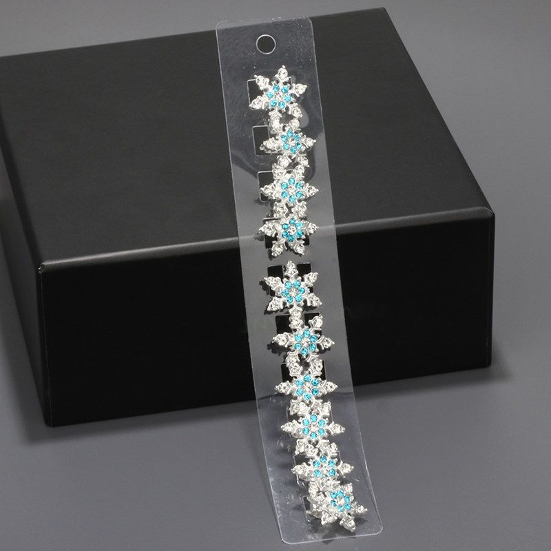 European and American Style Snowflake Rhinestone Hair Clips for Adults and Children, Mini Hair Clips for Braided Hairstyles, Bridal Side Hair Clips