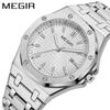 Men'S Classic Business Steel Belt Watch Waterproof Luminous Calendar Watch 1085
