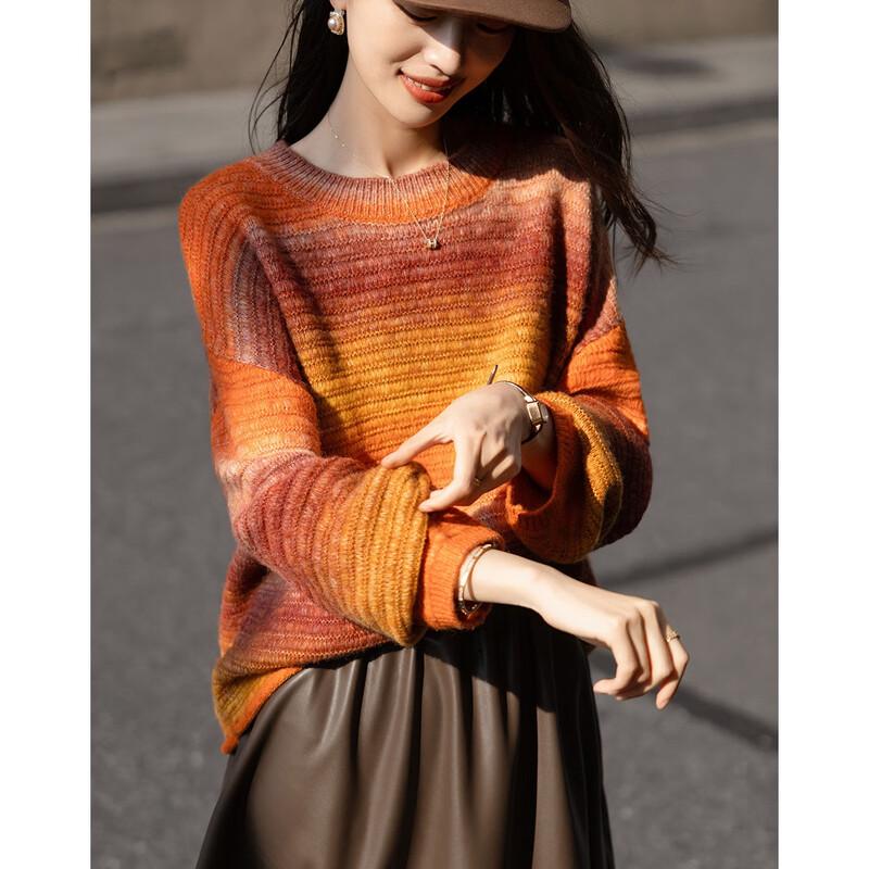 Demana Women's Wool Blend Gradient Knit Sweater