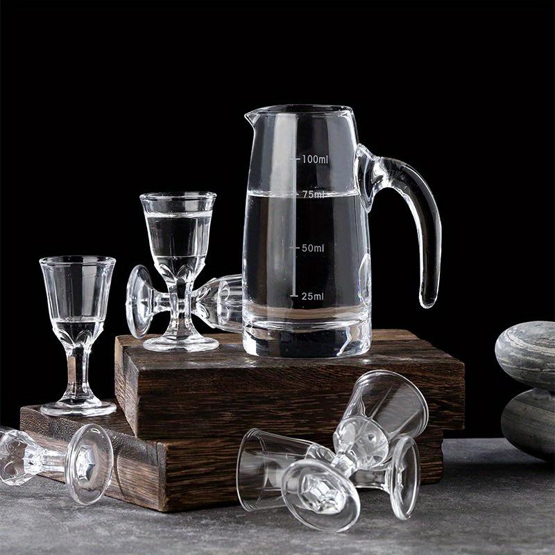 Set aus Glas, Baijia-Becher-Set, kreatives Weinset im chinesischen Stil, kleine Weinkanne und Becher-Set