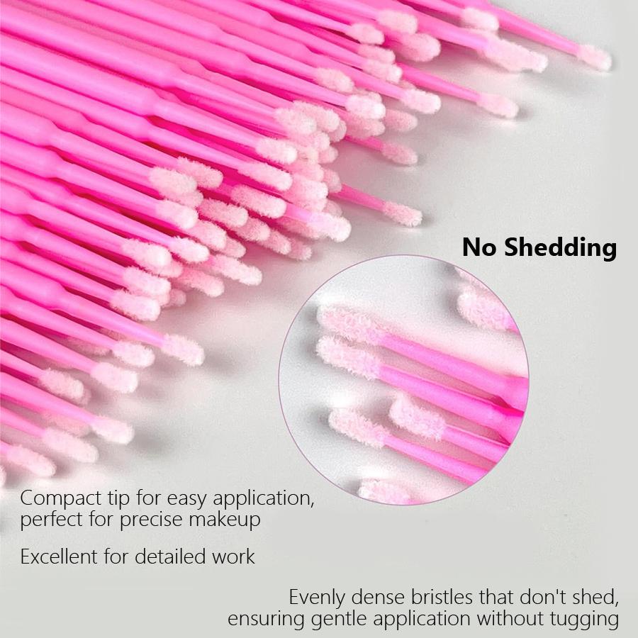 300/500/1000Pcs Eyelash Cleaning Brush Beauty Makeup Clean Remover Tool for Eyelash Extension Application Detail Work