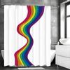 Cartoon Rainbow Shower Curtain, Bathroom Decorative Shower Curtain, Waterproof Shower Curtain with Hooks