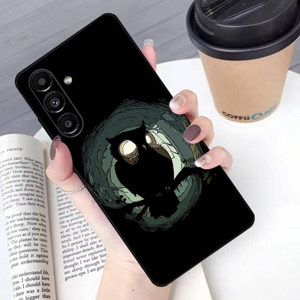 Tier Eule Handyhülle Für Samsung S 25,24,23,22,30,21,10,9,Ultra,Plus,Lite,FE,4G,5G Schwarze Weiche Hülle