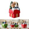 Cute Gift Puppy Resin Desktop Ornament For Holiday Scene Display