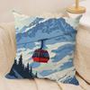Ski Resort Prop Cushion Cover Pillowcase Ultra Soft Skin Friendly Fabric Cloud Like Comfort  Concealed Zipper