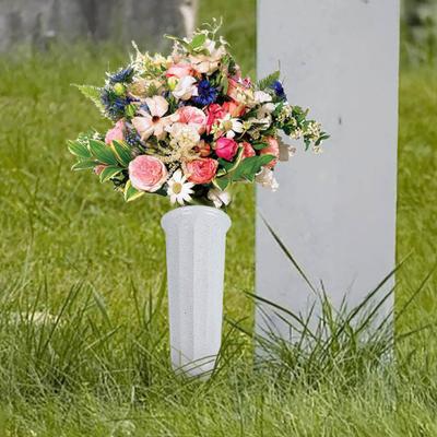 6 Stück Friedhofsvase Gedenk-Blumenvase Grabsteine Blumenhalter Grab Kegelvase mit Dorn für Blumenarrangement Gräber Grabsteine