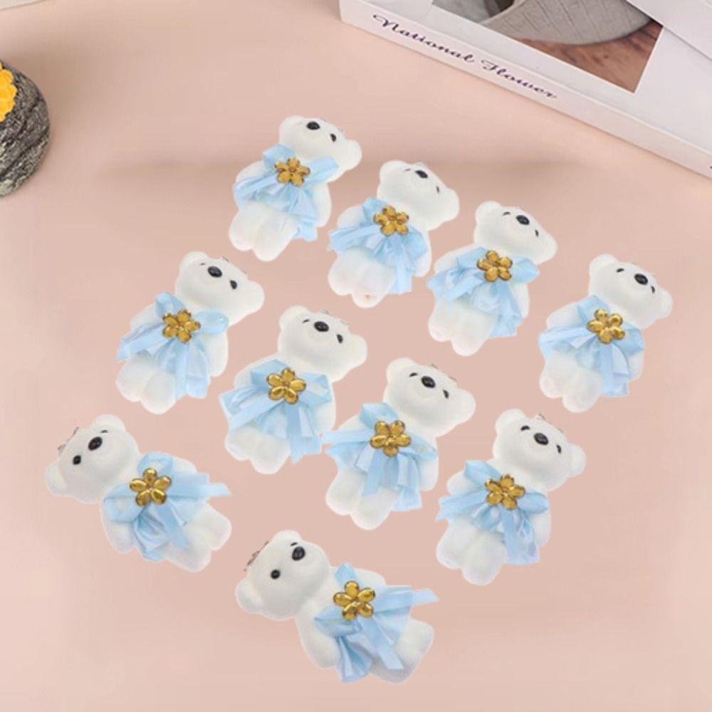 10pcs/set Plush Animal Bear Plush Foam Toys Plush Doll Cartoon Bouquet Doll  Graduation Gifts
