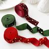 Woven Wreaths Christmas Bow Ribbon DIY Green Red Ribbon Christmas Tree Ornaments