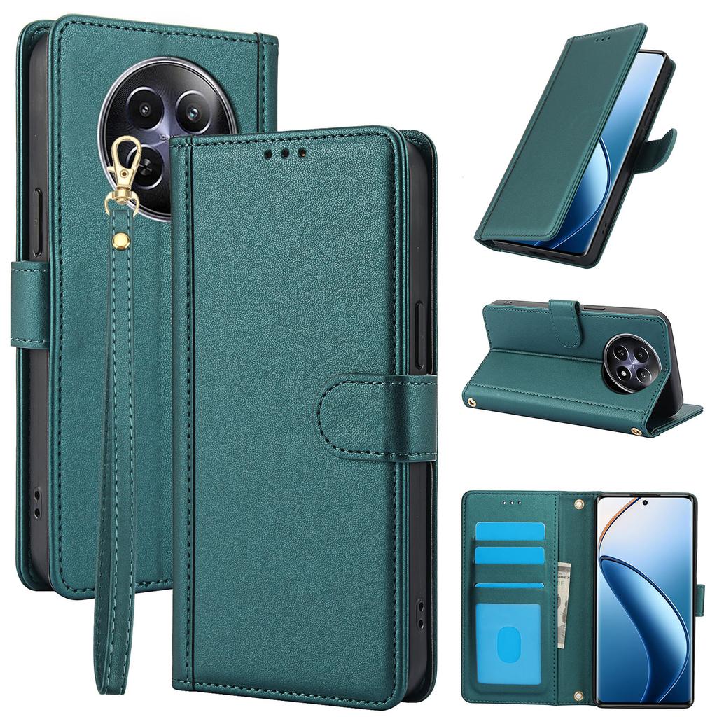 SY-003 Für Realme C65 5G/12 5G/12x 5G Hülle PU Leder Ständer Ansicht Handy Brieftasche Abdeckung mit Handschlaufe