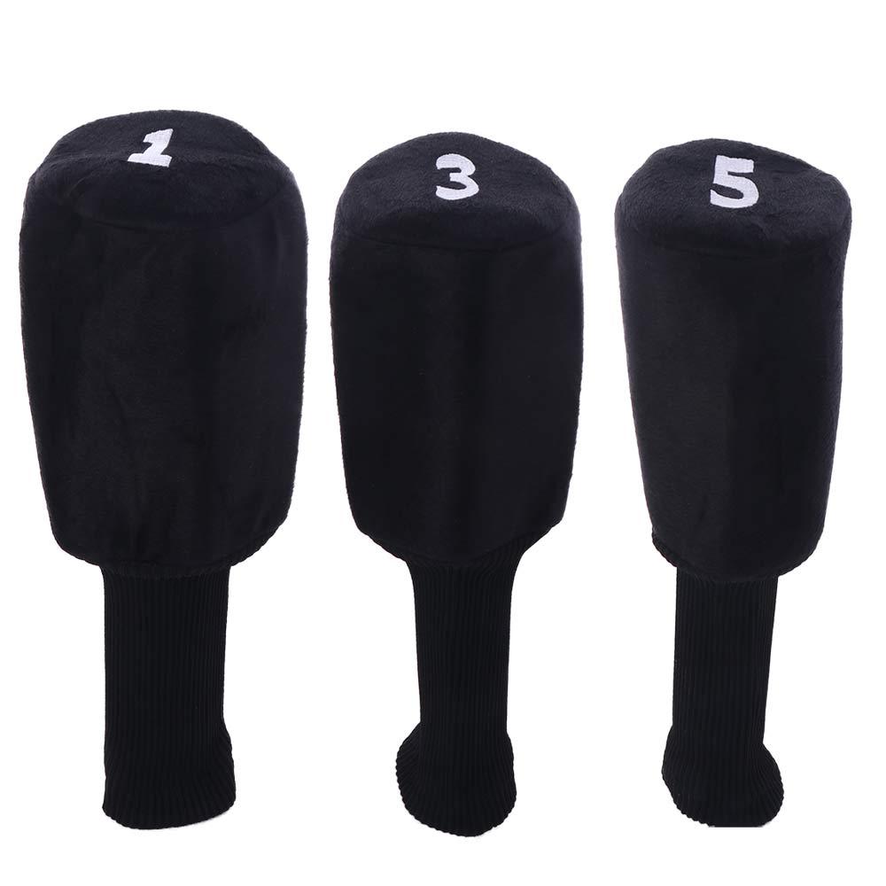 Long Neck Golf Club Protector Fluff Cloth Wood Head Covers Golf Headcovers  Driver Fairway