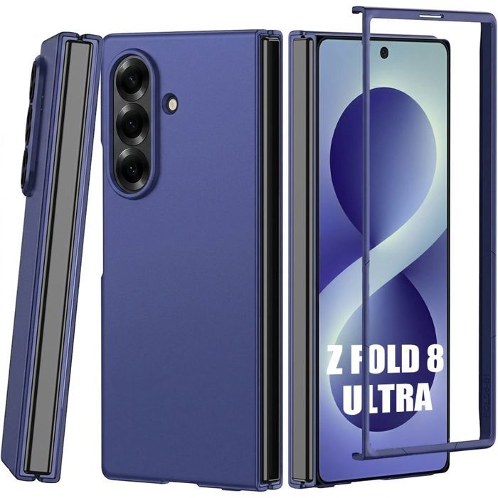 Coque pour Samsung Galaxy Z Fold 8 Ultra, Protection Rigide Slim Antichoc Bleu Marine