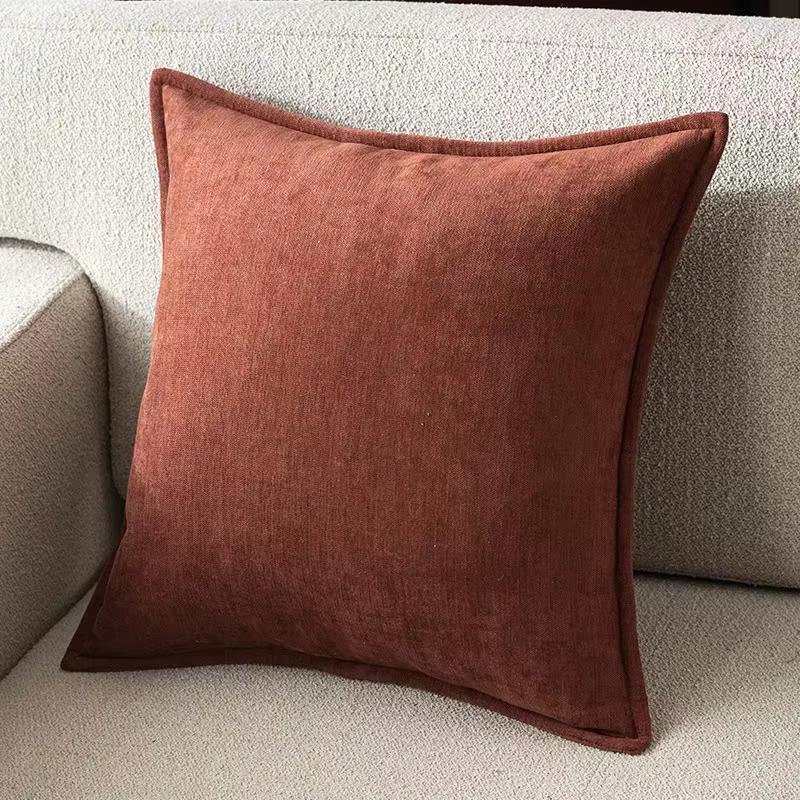 Neutrale Decoratieve Sierkussenhoezen Zachte Textuur Chenille Kussenhoes Rustieke Boerderij Kussenhoes voor Bank Sofa Slaapkamer 50x50cm