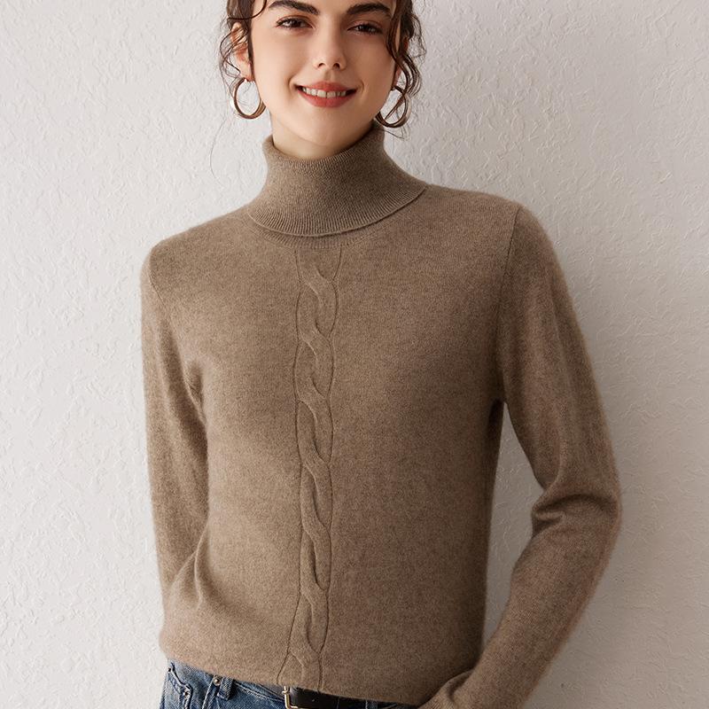 

Цветочный кашемировый свитер для женщин Осенью и зимой Новый простой и универсальный теплый базовый свитер Мягкий и эластичный однотонный свитер XXL