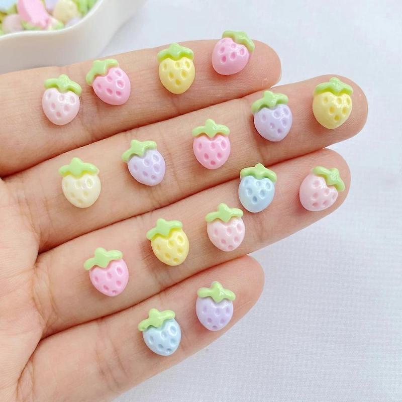 30pcs Strawberry Charms For Diy Jewelry, Nail Art & Crafting Supplies Kit