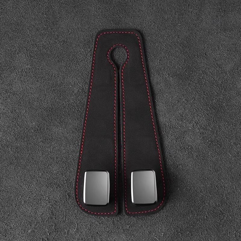 Suede Leather Car Seat Headrest Hooks