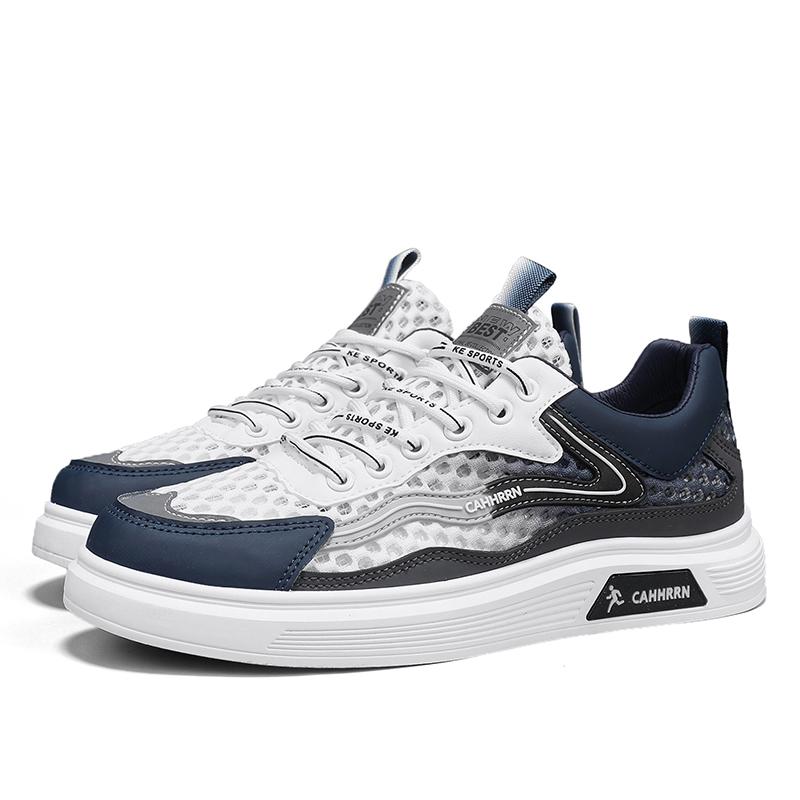 Modische Herrenschuhe 2025 Sommer Neu Atmungsaktiv Beige Schuhe Herren Trendig und Vielseitig Dicke Sohle Sports Board Schuhe Trendige Schuhe