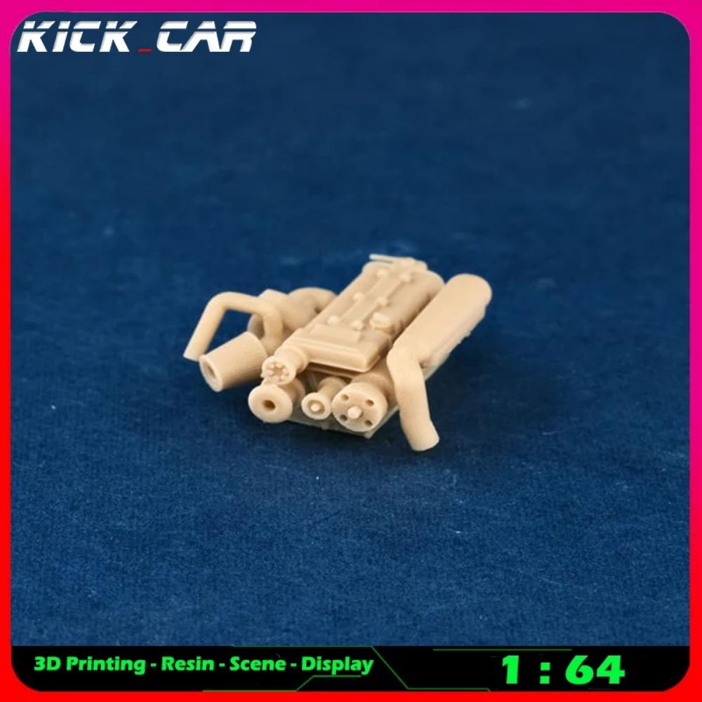 

Kickcar 1/64 Модель двигателя автомобиля Диорама Неокрашенная смола Сцена гаража Инструменты для ремонта Декорация Имитация сцены Игрушка