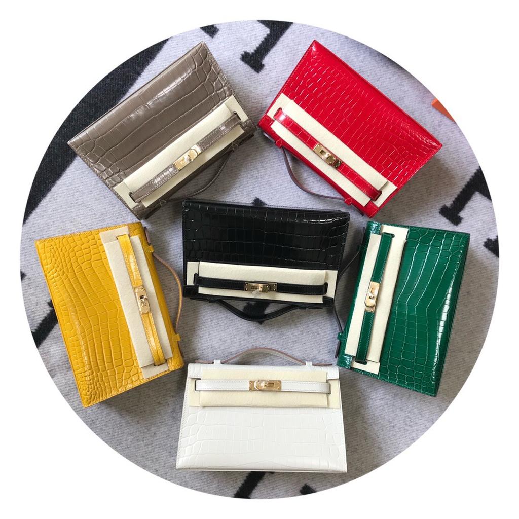 Kelli Bag Generation Mini Alligator Pattern Leather Small Square Bag Casual Fashion Shoulder Crossbody Handbag