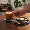 Durable Tabletop Scratch Guards 8PCS Vinyl Record Acrylic Coasters, Vintage Style Heat-Insulating Retro Water Stain Prevention Pads Drink Lightweight