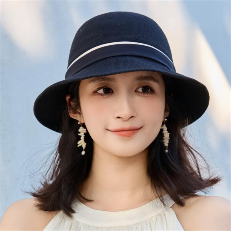 Bow Sunscreen Hat Women's Summer Sweet Elegant Fashion Basin Hat Mountain Climbing Travel Sun Hat
